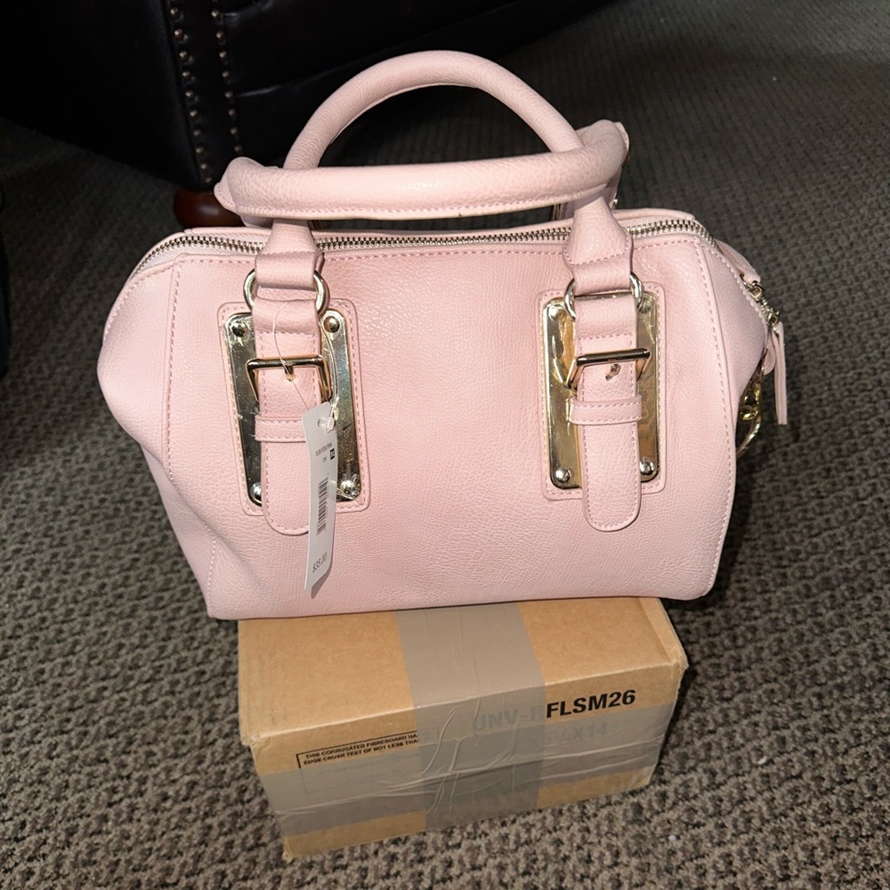 Light soft pink handbag satchel